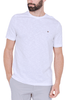 T-SHIRT GIROCOLLO IN COTONE FIAMMATO BIANCO