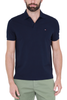 POLO IN MICRO PIQUET STRETCH BLU