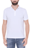 POLO UOMO PIQUET DI COTONE STRETCH BIANCO