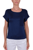 T-SHIRT OVERSIZE DI VISCOSA BLU
