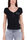 T-SHIRT SCOLLO A V IN JERSEY A COSTINE NERO