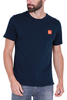 T-SHIRT UOMO CON PATCH FLUO BLU