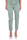 PANTALONE A SIGARETTA IN COTONE STRETCH VERDE