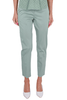 PANTALONE A SIGARETTA IN COTONE STRETCH VERDE