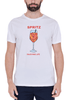 T-SHIRT GIROCOLLO CON STAMPA SPRITZ BIANCO