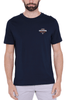 T-SHIRT GIROCOLLO CON STAMPA LOGO BLU