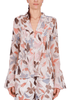 BLUSA CON ROUCHES IN GEORGETTE FANTASIA BEIGE