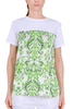 T-SHIRT CON INSERTO DI RASO VERDE