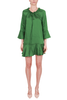 VESTITO CORTO IN TWILL VERDE