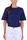T-SHIRT GIROCOLLO CON MANICHE IN SANGALLO BLU