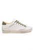SNEAKERS UOMO IN PELLE CON DETTAGLI DI COLORE BIANCO