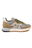 SNEAKERS UOMO IN PELLE E TESSUTO MESH BEIGE