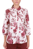 CAMICIA IN MUSSOLA DI COTONE FANTASIA BORDEAUX