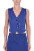 GILET IN PURO LINO BLUETTE