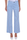 PANTALONE IN POPELINE DI COTONE A RIGHE AZZURRO