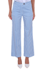PANTALONE IN POPELINE DI COTONE A RIGHE AZZURRO