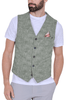 GILET UOMO IN COTONE STRETCH VERDE