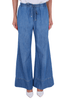 PANTALONE A PALAZZO IN DENIM LEGGERO BLU