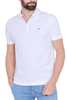 POLO UOMO IN JERSEY CON ZIP BIANCO