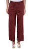 PANTALONE CROPPED A PALAZZO IN COTONE BORDEAUX