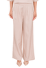 PANTALONE A PALAZZO IN LINO E VISCOSA BEIGE
