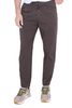 PANTALONE MISTO LINO CON ELASTICO E LACCIO MARRONE