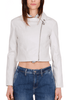 GIACCA BIKER IN ECOPELLE BIANCO
