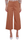PANTALONE CROPPED IN POPELINE DI COTONE MARRONE