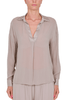 BLUSA LEGGERA IN GEORGETTE DI VISCOSA BEIGE