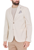 GIACCA BLAZER UOMO IN COTONE STRETCH BEIGE