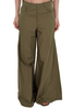 JEANS WIDE LEG IN COTONE LEGGERO VERDE