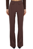 PANTALONE A PALAZZO IN DOPPIO CREPE MARRONE