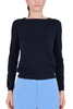 MAGLIA GIROCOLLO IN MISTO VISCOSA BLU