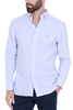 CAMICIA UOMO BUTTON DOWN A RIGHE AZZURRO