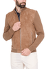 GIACCA UOMO IN PELLE E MAGLIA MARRONE