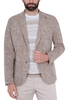 GIACCA BLAZER UOMO IN MISTO COTONE STRETCH MARRONE