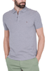 POLO IN MICRO PIQUET STRETCH GRIGIO
