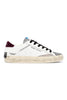 SNEAKER CON GLITTER E DETTAGLI SUEDE IN PELLE BIANCO