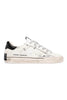 SNEAKER DONNA DETTAGLI BORCHIE E GLITTER IN PELLE BIANCO