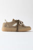 SNEAKERS DONNA IN CAMOSCIO CON LACCI DECORATIVI BEIGE