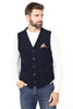 GILET UOMO MISTO LANA BLU