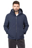 GIUBBOTTO UOMO IMBOTTITO CON CAPPUCCIO BLU