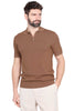 POLO MANICHE CORTE MARRONE