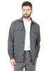GIACCA CAMICIA UOMO CON TASCHE SUL PETTO GRIGIO
