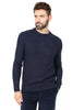 MAGLIONE UOMO GIROCOLLO MISTO LANA BLU