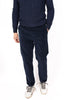 PANTALONE UOMO IN VELLUTO LISCIO ELASTICIZZATO BLU