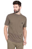 T-SHIRT MANICHE CORTE MARRONE