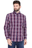 CAMICIA A QUADRI BORDEAUX