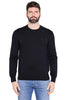 MAGLIONE GIROCOLLO IN COTONE NERO