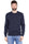 MAGLIONE GIROCOLLO IN COTONE BLU SCURO